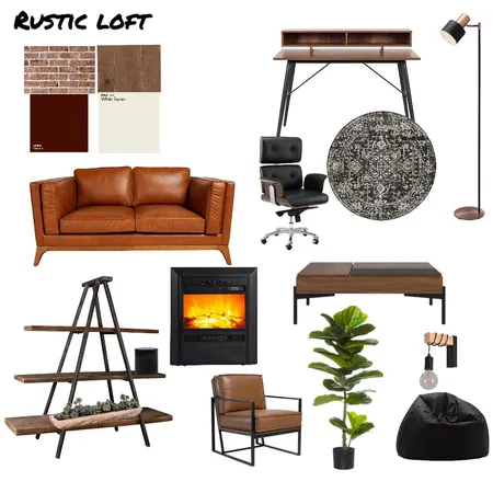 Rustic loft Interior Design Mood Board by kindleton on Style Sourcebook