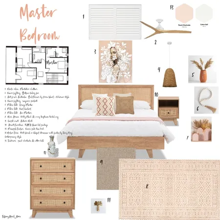 Master Bedroom Sample Board Interior Design Mood Board by TiffanyApril_Home on Style Sourcebook