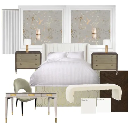 Boutique Hotel Style Master Bedroom Interior Design Mood Board by Pase & Co Designs on Style Sourcebook
