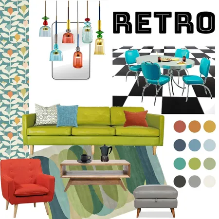 Retro Living Interior Design Mood Board by Lucey Lane Interiors on Style Sourcebook