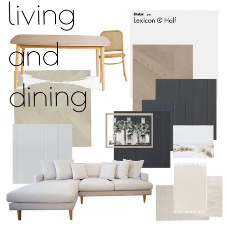 Living Dining Coastal Interior Design Mood Board by MonJ on Style Sourcebook