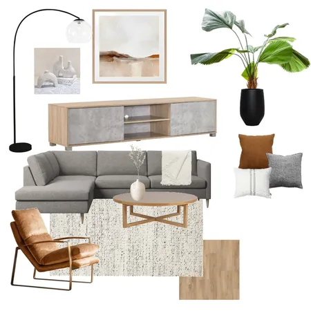 Warm Japandi Living Room Interior Design Mood Board by Czarina on Style Sourcebook