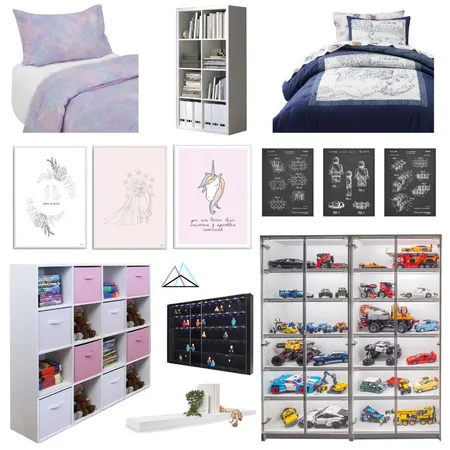 Cam and Nat kids rooms Interior Design Mood Board by Invelope on Style Sourcebook