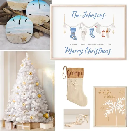 Coastal Christmas - Natural tones Interior Design Mood Board by gingerandholly on Style Sourcebook