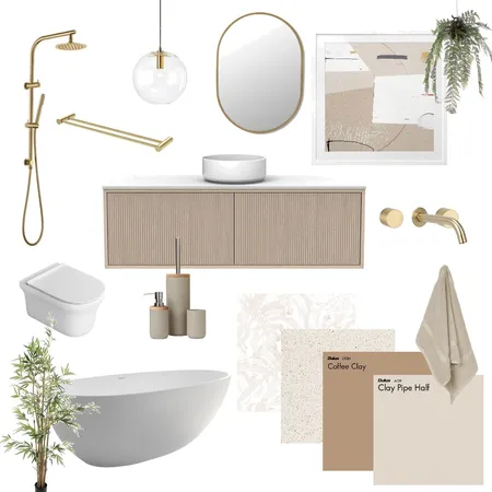 boho bathroom Interior Design Mood Board by ChristinevdBergh on Style Sourcebook