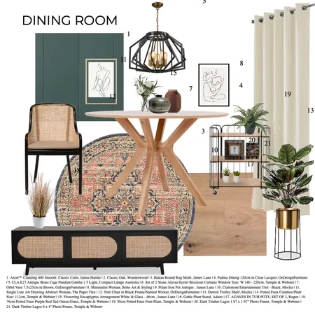 MOD9_DININGROOM Interior Design Mood Board by Sydney Kaplan on Style Sourcebook