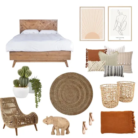 Boho Bedroom Interior Design Mood Board by ivana90 on Style Sourcebook