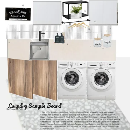 Laundry for Jasmine Interior Design Mood Board by ejbrad on Style Sourcebook