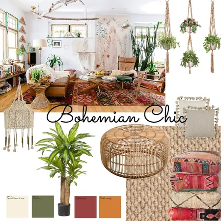 Bohemian Chic Interior Design Mood Board by Kirsten B on Style Sourcebook