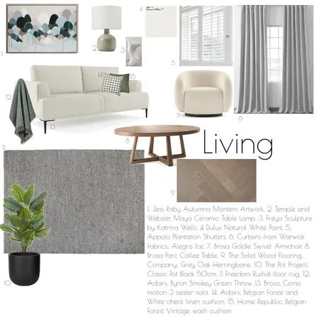 Sample Board Mod 9 Living Interior Design Mood Board by emmakrista on Style Sourcebook
