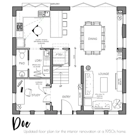 Doe Floor Plan Interior Design Mood Board by Ruffled Interiors on Style Sourcebook