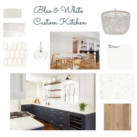 Blue & White Custom Kitchen Interior Design Mood Board by Tanya Hunt on Style Sourcebook