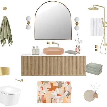 Sophie's Bathroom Sample Board Interior Design Mood Board by AJ Lawson Designs on Style Sourcebook