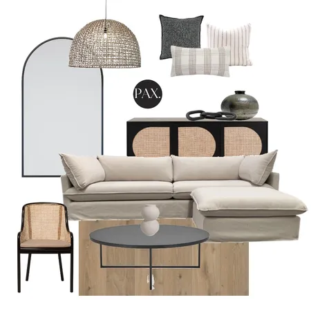 Warm Neutral Living Room Interior Design Mood Board by PAX Interior Design on Style Sourcebook