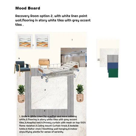 Jinjia Recovery Room option 2 Interior Design Mood Board by Asma Murekatete on Style Sourcebook