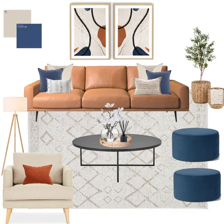 blue living room Interior Design Mood Board by Yas33 on Style Sourcebook