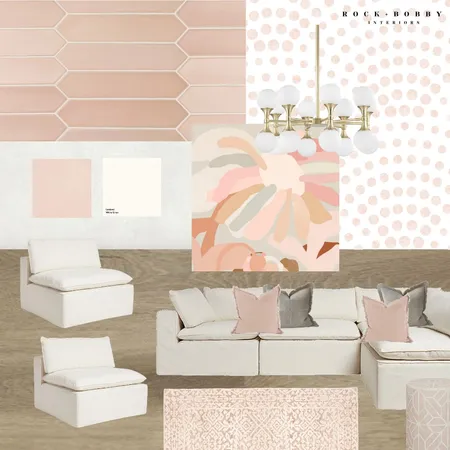 pink and peachy living Interior Design Mood Board by ameliarogers on Style Sourcebook