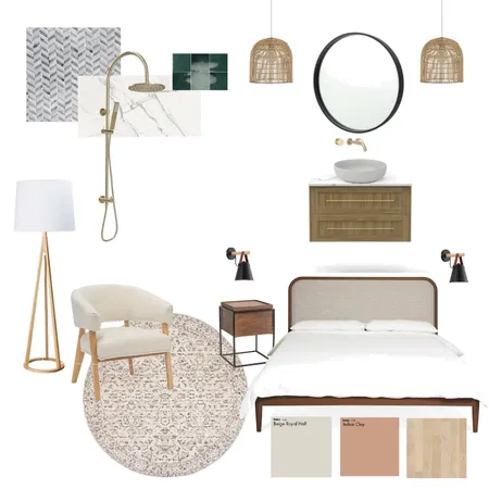 standard bedroom and ensuite bathroom Interior Design Mood Board by justingorne on Style Sourcebook