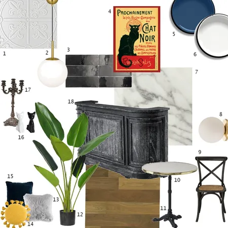 French Cafe Interior Design Mood Board by Ghost on Style Sourcebook