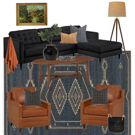 Bachelor Pad Living room Interior Design Mood Board by leighnav on Style Sourcebook