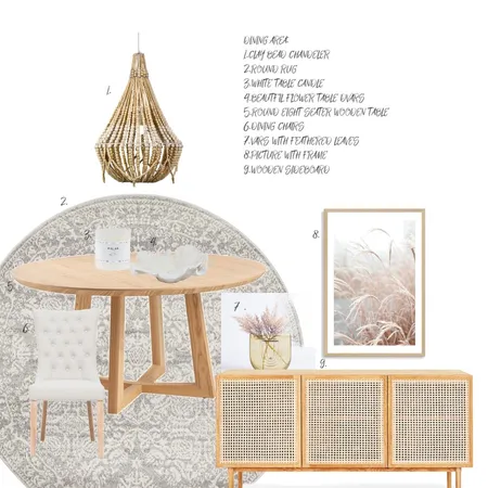 SAMPLE BOARD - DINING ROOM INCLUDING LEGEND Interior Design Mood Board by Pamela Goncalves on Style Sourcebook