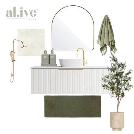Muted Olive Tones Interior Design Mood Board by al.ive body on Style Sourcebook
