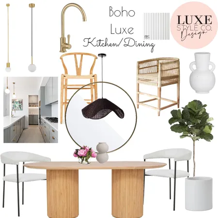 Boho Luxe Dining Room Interior Design Mood Board by Luxe Style Co. on Style Sourcebook
