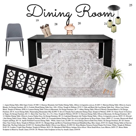 dining room Interior Design Mood Board by Adalal65@bigpond.com on Style Sourcebook