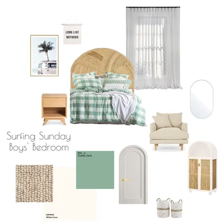 Surfing Sunday Boys' Bedroom Interior Design Mood Board by Morganizing Co. on Style Sourcebook