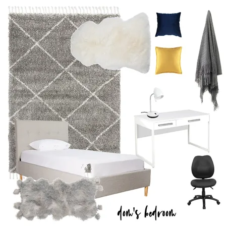 D's Bedroom Interior Design Mood Board by Poppy on Style Sourcebook