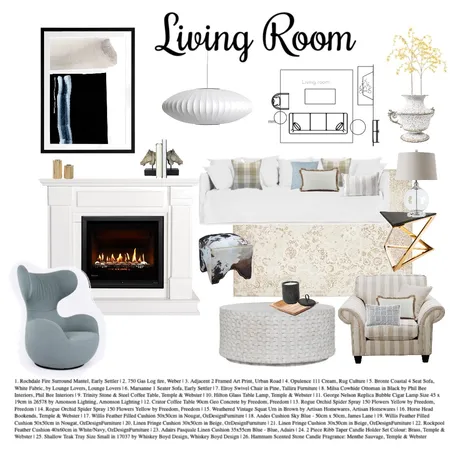 Living room Interior Design Mood Board by Holly Interiors on Style Sourcebook
