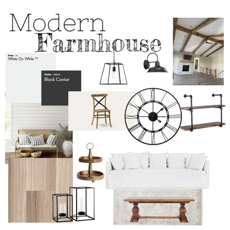 Modern Farmhouse Interior Design Mood Board by ourgracioushome on Style Sourcebook