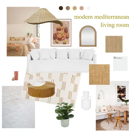 Modern Mediterranean Living Room Interior Design Mood Board by shanibassett on Style Sourcebook