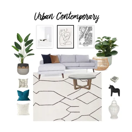 Urban Contemporary Interior Design Mood Board by Renée Alcala Designs on Style Sourcebook