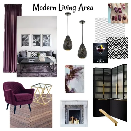 Modern Living Area Interior Design Mood Board by CY_art&design on Style Sourcebook