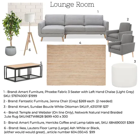 Lounge Room Interior Design Mood Board by Stacey Newman Designs on Style Sourcebook