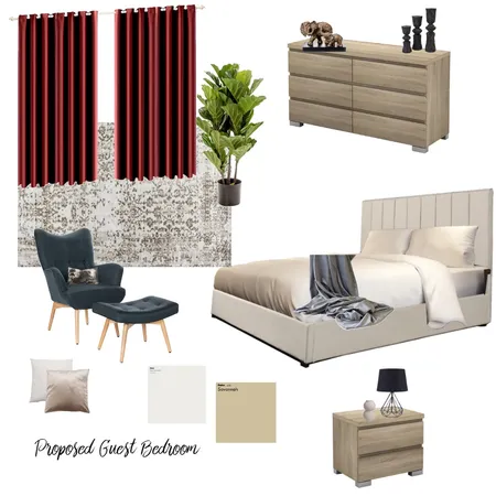 Guest Bedroom Interior Design Mood Board by Brenda Maps on Style Sourcebook