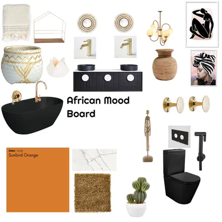 African Inspired Bathroom 2 Interior Design Mood Board by Dark Carpathian on Style Sourcebook
