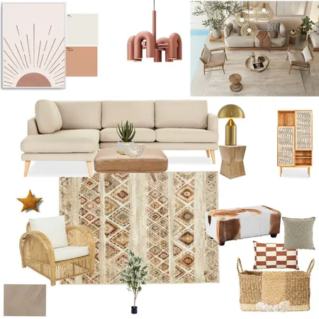 Boho living room Interior Design Mood Board by MOSS on Style Sourcebook