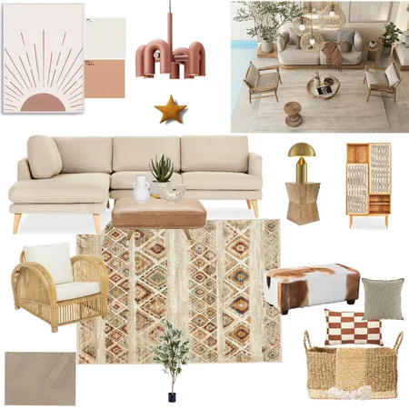 Boho living room Interior Design Mood Board by MOSS on Style Sourcebook