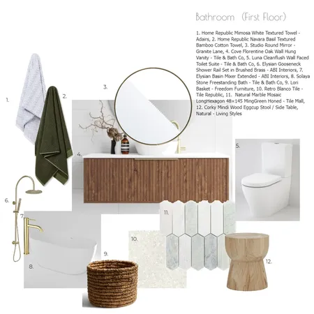 Master Bathroom - First Floor Interior Design Mood Board by Designlust on Style Sourcebook