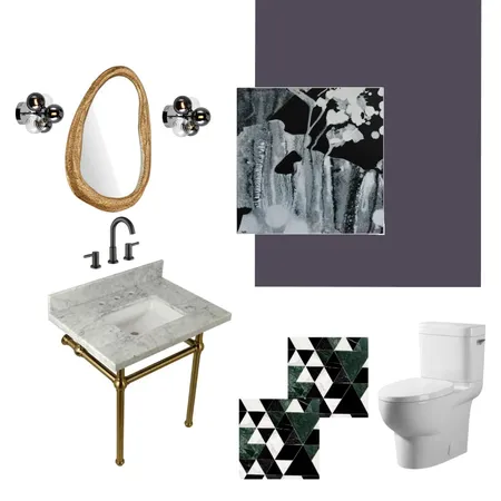 Powder Room Contemporary Deco Interior Design Mood Board by Style Fixation Interiors on Style Sourcebook