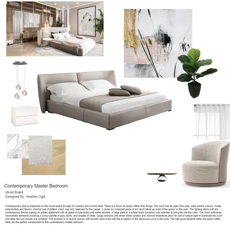 Contemporary Bedroom Interior Design Mood Board by Heather Ogle on Style Sourcebook