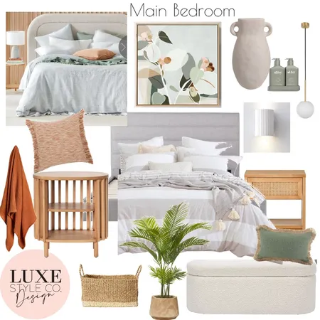 Main Bedroom Coastal organic Interior Design Mood Board by Luxe Style Co. on Style Sourcebook