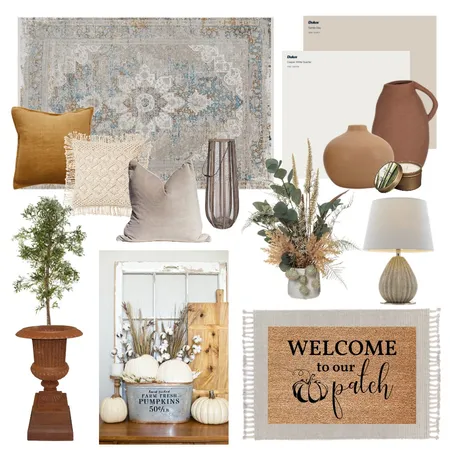 Rustic Farmhouse Autumn Interior Design Mood Board by decorate with sam on Style Sourcebook