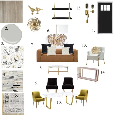 Iesha's updated living room/ Dining Room Interior Design Mood Board by BriannaStarr on Style Sourcebook