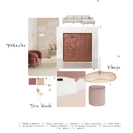 Pink Interior Design Mood Board by kamiamcwilliams on Style Sourcebook