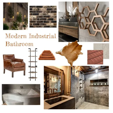 Industrial Bathroom Modern Interior Design Mood Board by leahchristina1988 on Style Sourcebook