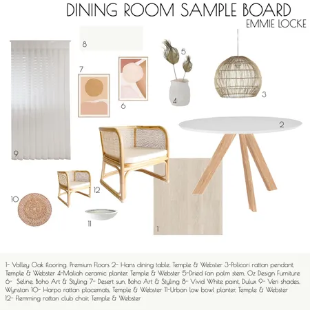 dining room sample board Interior Design Mood Board by Emmie on Style Sourcebook