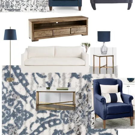 Living Room - Blue Interior Design Mood Board by Kirstdeee on Style Sourcebook